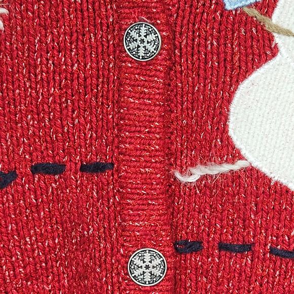 Northern Reflections Vintage Red Snowman Holiday Sweater Size L/XL - Picture 6 of 13